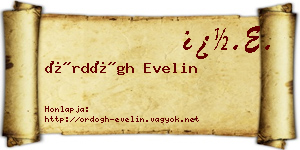 Ördögh Evelin névjegykártya