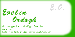 evelin ordogh business card