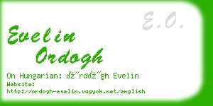 evelin ordogh business card